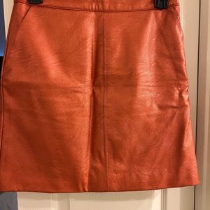 Top shop orange skirt